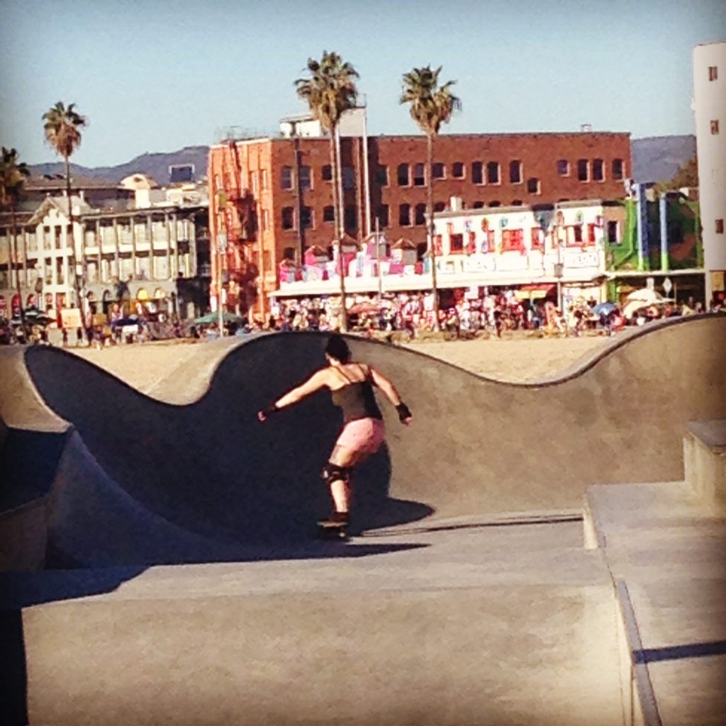Skateboarding at Venice Beach
